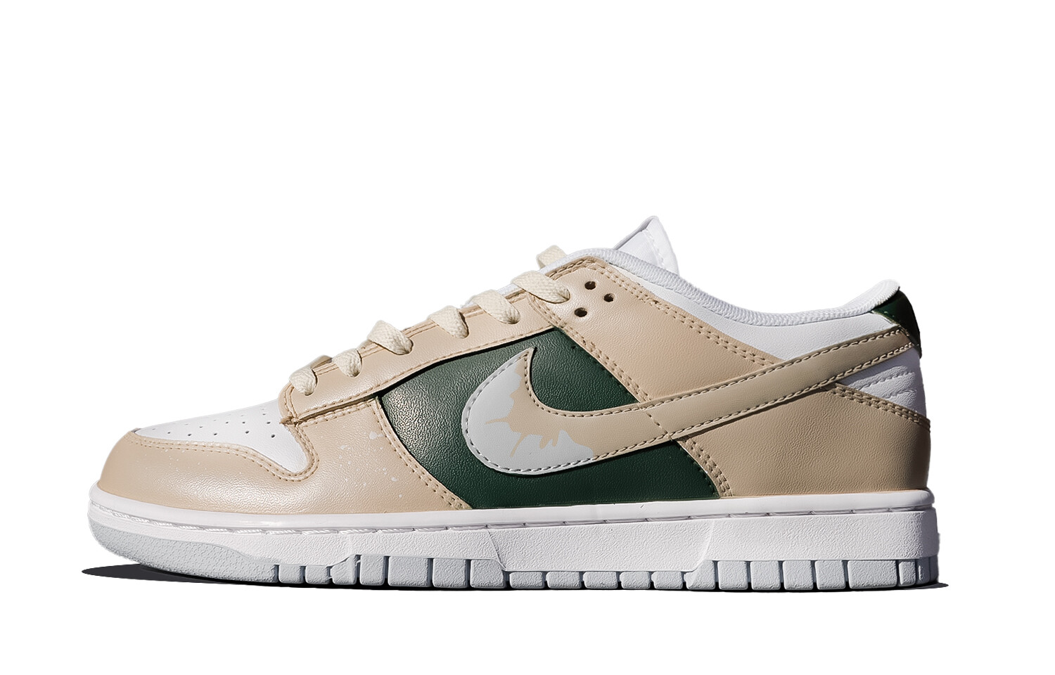 

Кроссовки Nike Dunk Skateboarding Shoes Women's Low-top Gray/White/Green/Beige, цвет Off White