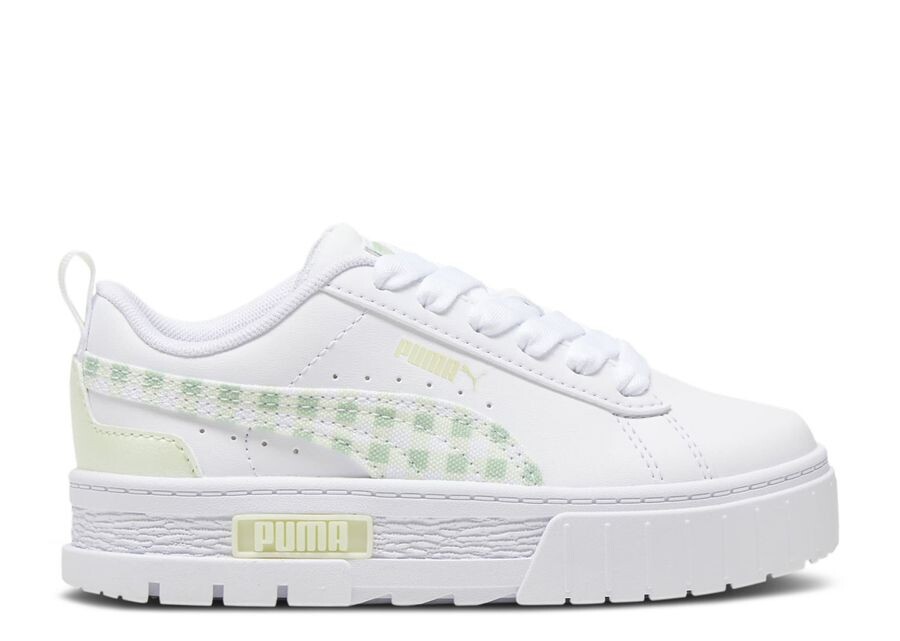 

Кроссовки Puma Mayze Little Kid 'Gingham Cozy - Green Illusion', белый