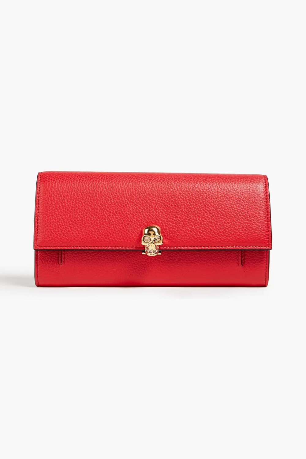 

Кошелек Skull из шагреневой кожи Alexander Mcqueen, малиновый