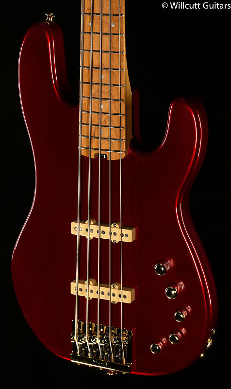 Басс гитара Charvel Pro-Mod San Dimas Bass JJ V Caramelized Maple Fingerboard Candy Apple Red Bass Guitar - MC210116-9.80 lbs