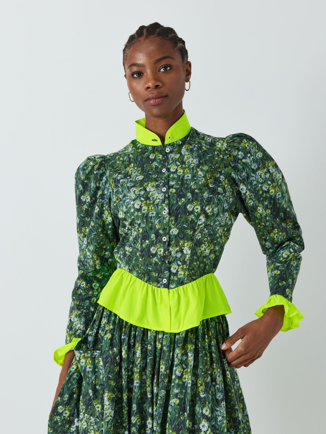 

Блузка Grace Sherwood Forest из коллаборации с Laura Ashley Batsheva, зеленый
