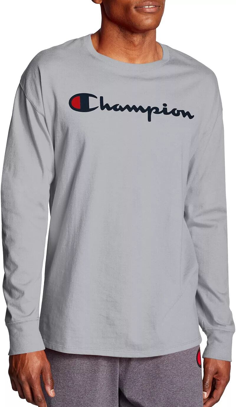 

Мужская футболка с длинными рукавами и надписью Champion