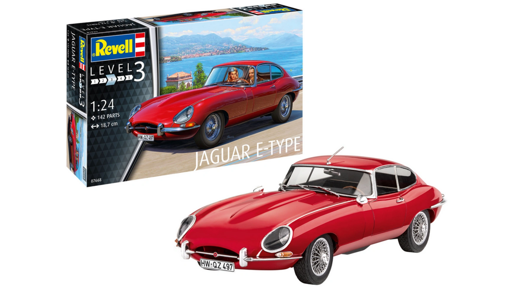 Revell Jaguar E-Type Coupé, 1:24 коврик салона skyway jaguar x type 2002 левый руль 4шт eva черный s01705228