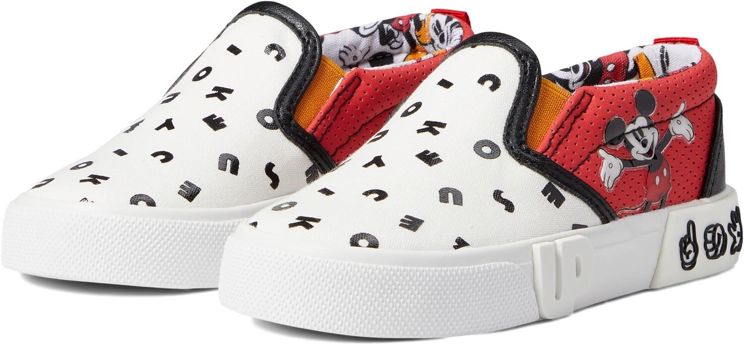 

Кроссовки Mickey Mouse Letter Slip-On Ground Up, белый