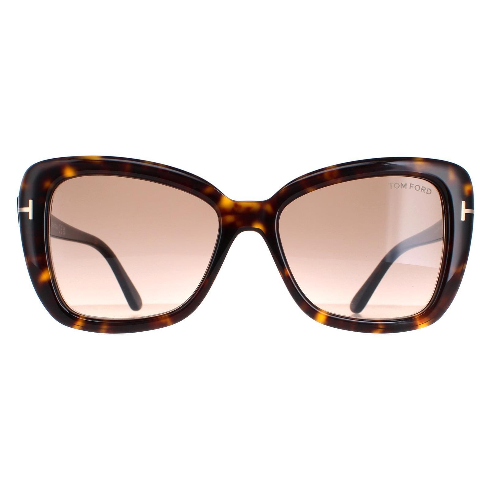 Квадратный Темный Гавана Коричневый Градиент Maeve FT1008 Tom Ford, коричневый солнцезащитные очки guess gus 7828 52f 56