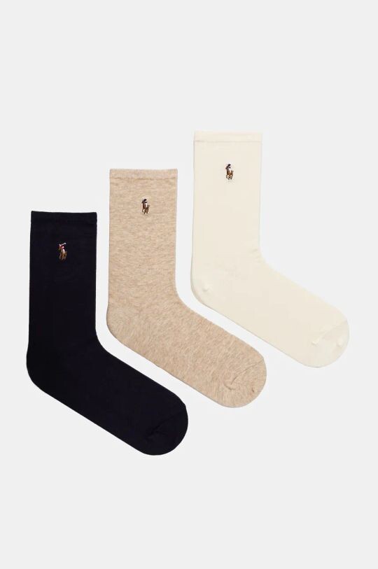

3 пары носков Polo Ralph Lauren, бежевый