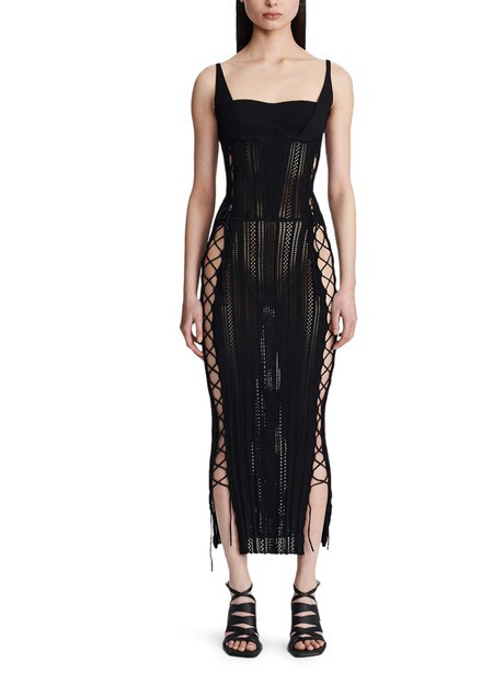 

Ажурное кружевное платье Dion Lee, черный