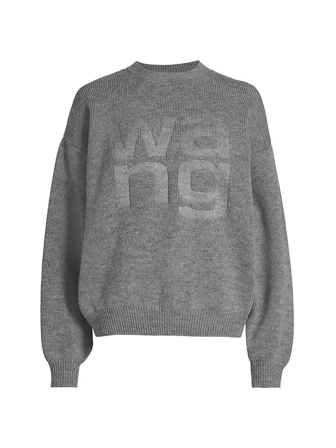 

Свитер унисекс с тисненым логотипом Alexanderwang.T, серый