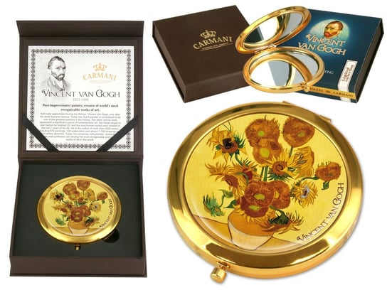 Зеркало - В. Ван Гог, Подсолнухи (CARMANI) , золотой тарелка треугольная carmani подсолнухи 17х17 см