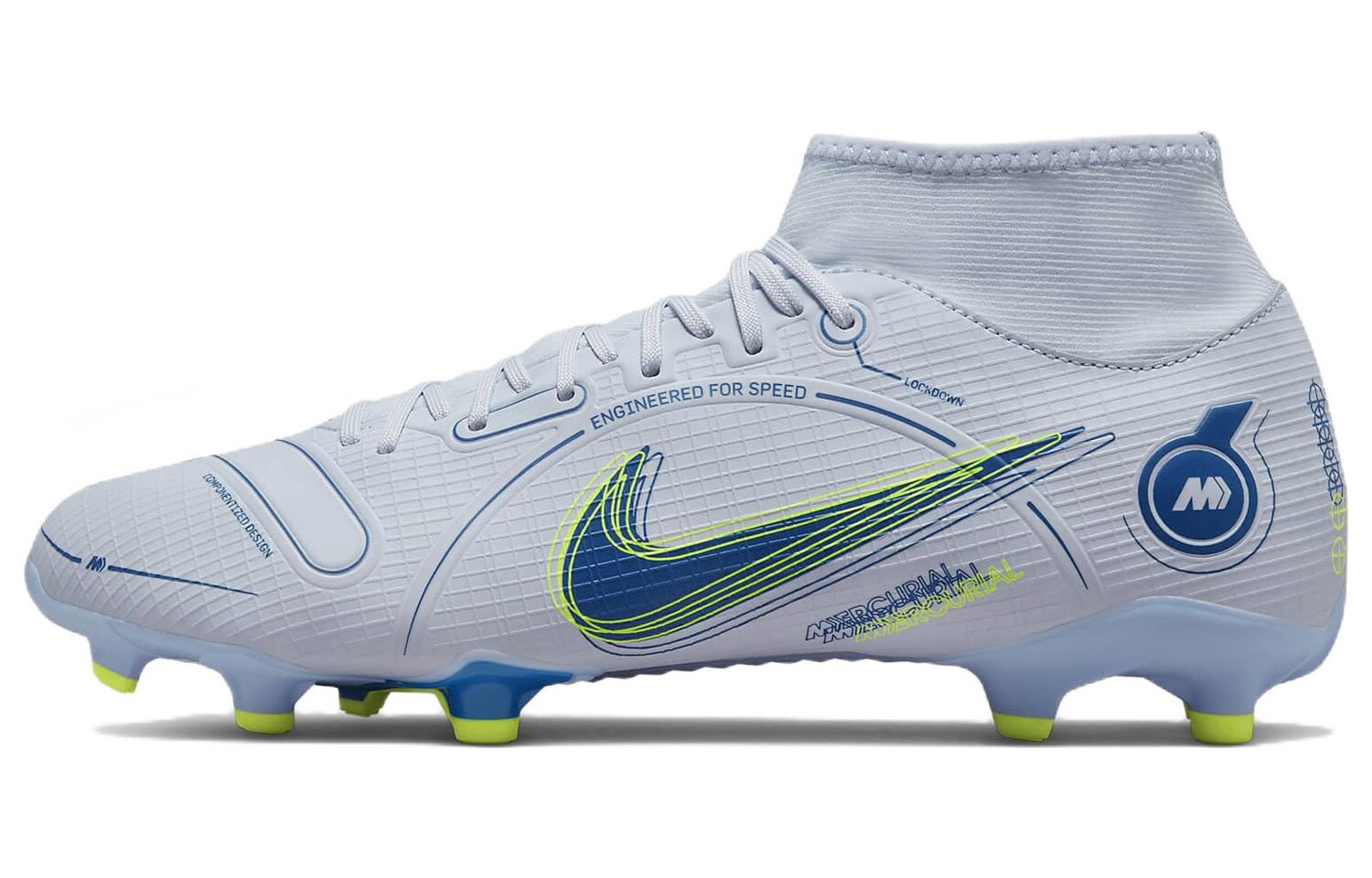 

Футбольные бутсы унисекс Nike Superfly 8 Football Grey/Light Marine/Volt/Dark Marina Blue