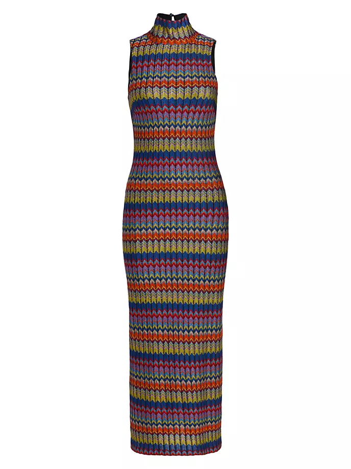 

Платье макси Madilyn шевронной вязки Ramy Brook, цвет multi combo chevron rib