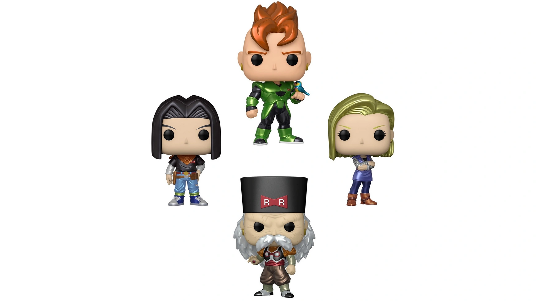 Funko - Pop! Dragon Ball Z Android 16, Android 17, Android 18 и Dr Gero,  пакет из 4 штук – заказать из-за рубежа в «CDEK.Shopping»