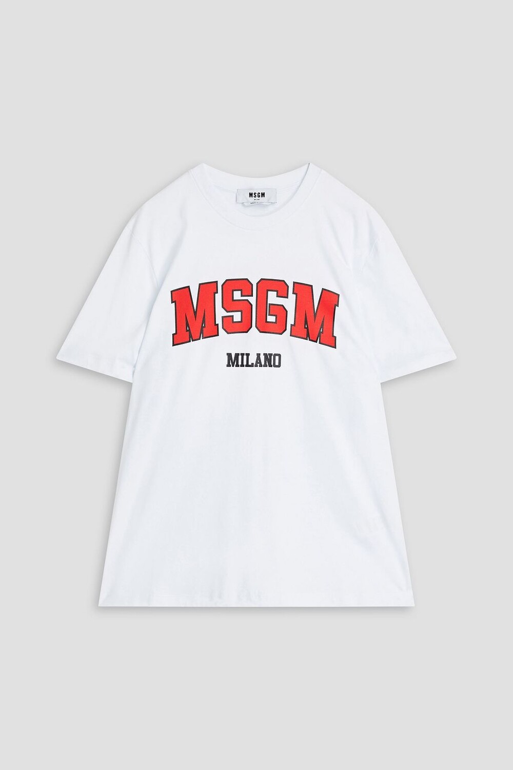 

Футболка из хлопкового джерси с принтом MSGM, белый