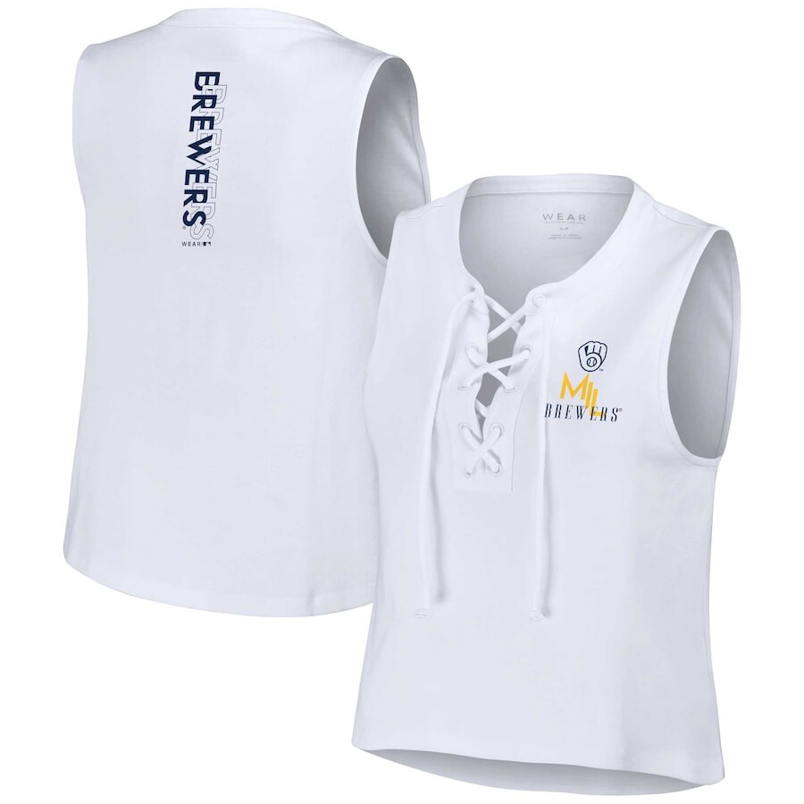

Топ WEAR by Erin Andrews Milwaukee Brewers, белый