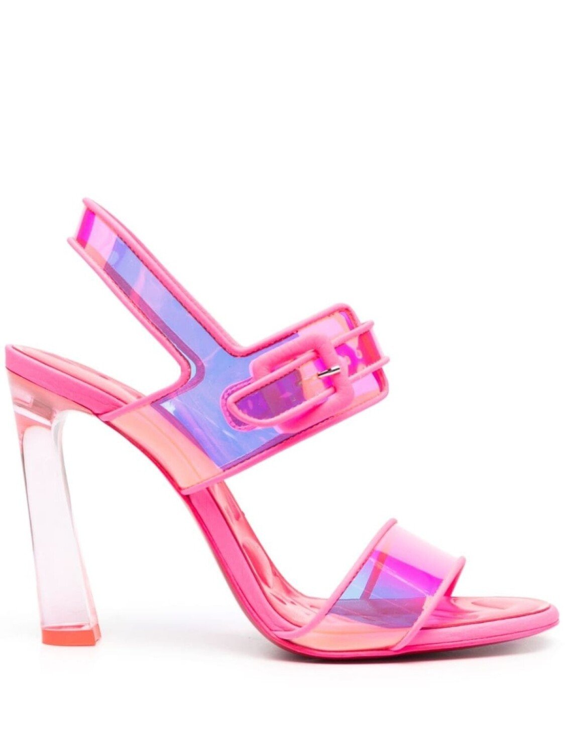 

Christian Louboutin босоножки с голографическим эффектом, розовый