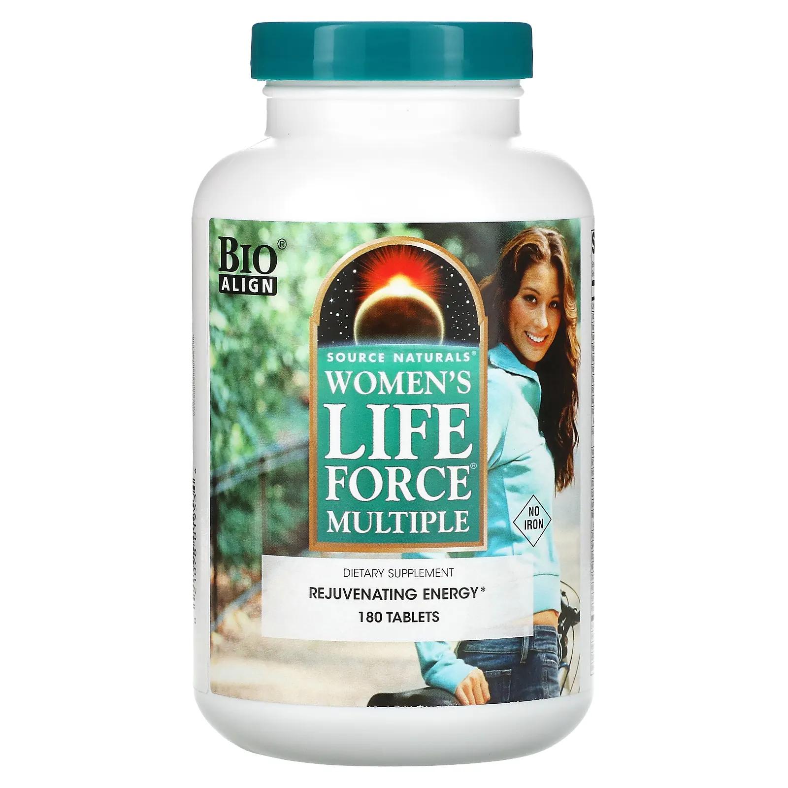 Source Naturals Women's Life Force Multiple без железа 180 таблеток мультивитамины life force без железа 120 таблеток source naturals