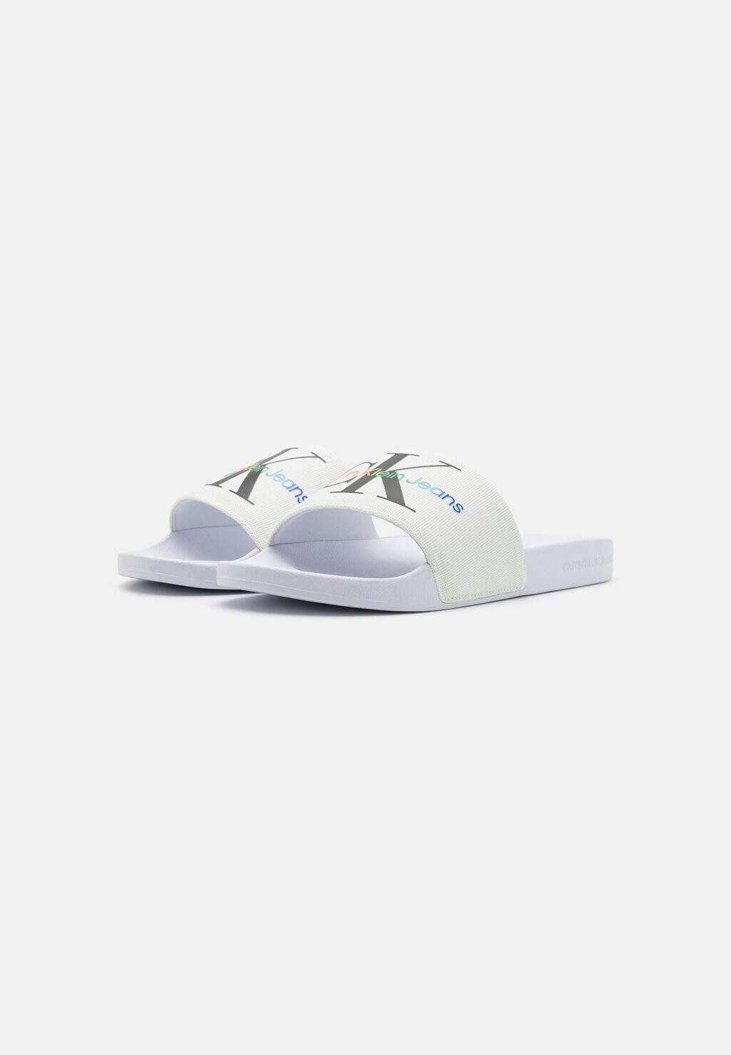 

Тапочки Cap Pride Slide Unisex Calvin Klein, ярко-белые