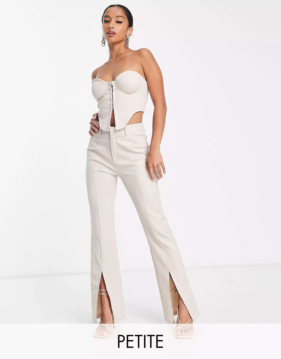 

Розовые брюки с разрезом спереди Simmi Petite Simmi Clothing, Розовый