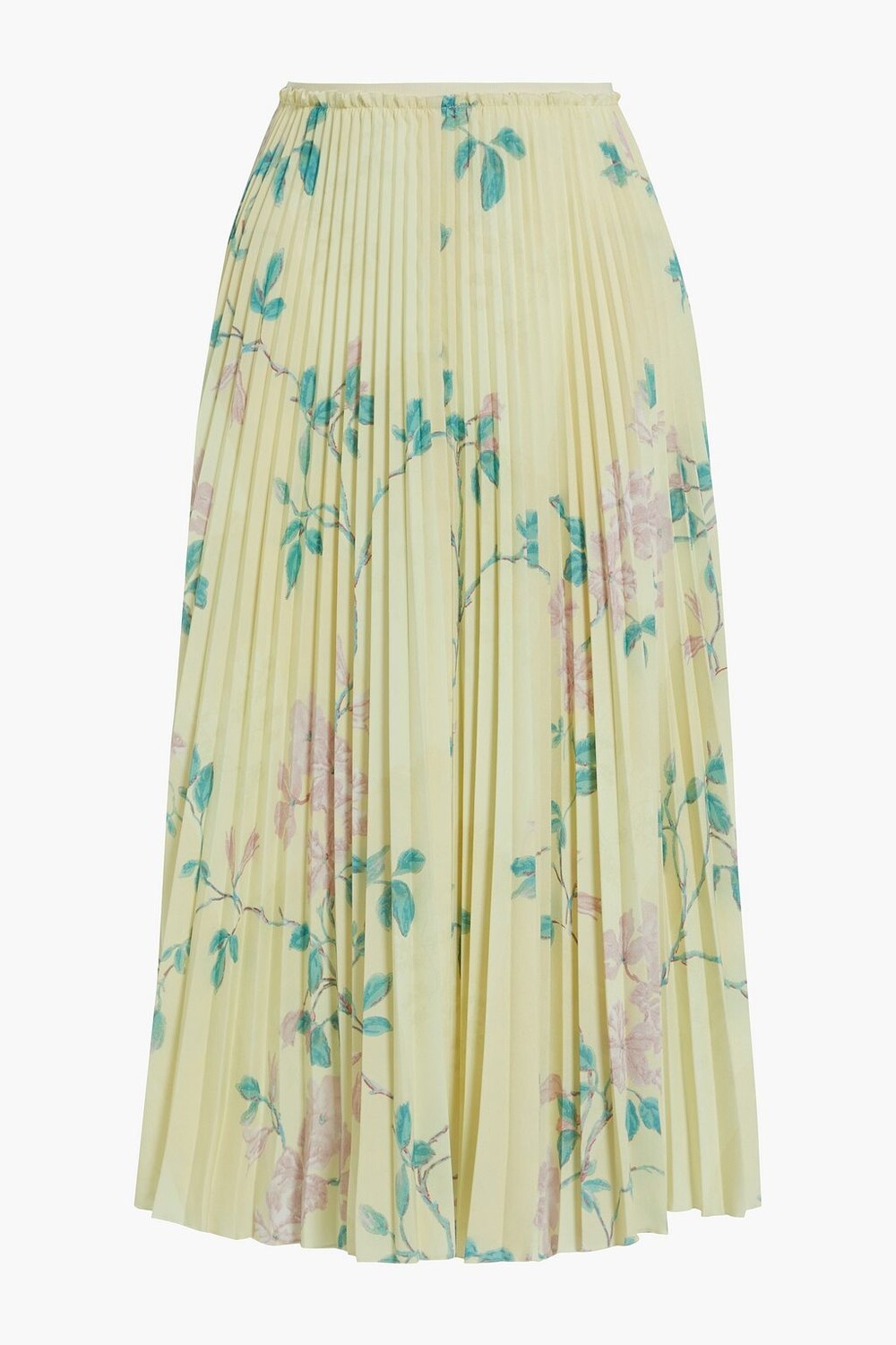 

Плиссированная юбка миди из крепа с цветочным принтом REDVALENTINO, желтый