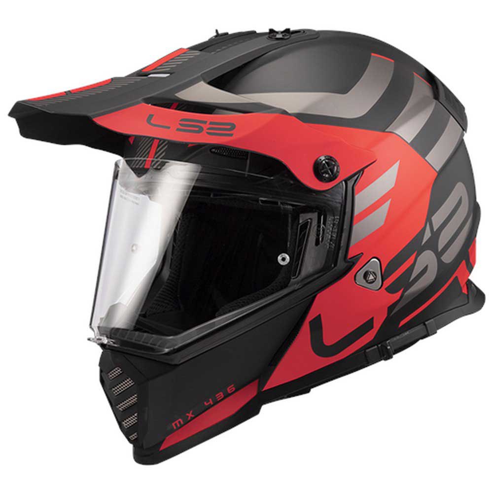 Шлем для бездорожья LS2 MX436 Pioneer Evo Adventurer, черный