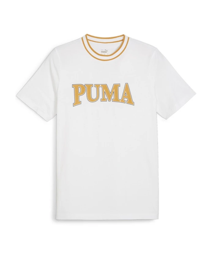 

Хлопковая футболка с графическим принтом Squad Puma, белый
