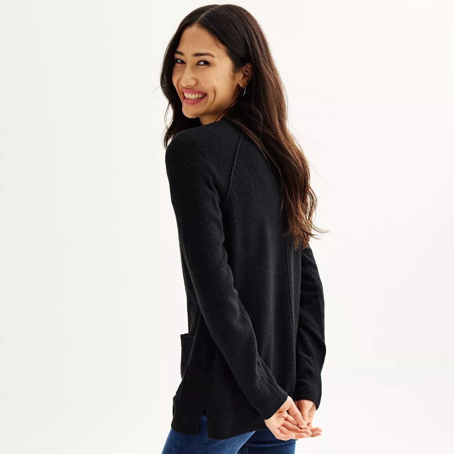 

Женский длинный кардиган на пуговицах Sonoma Goods For Life Sonoma Goods For Life, черный