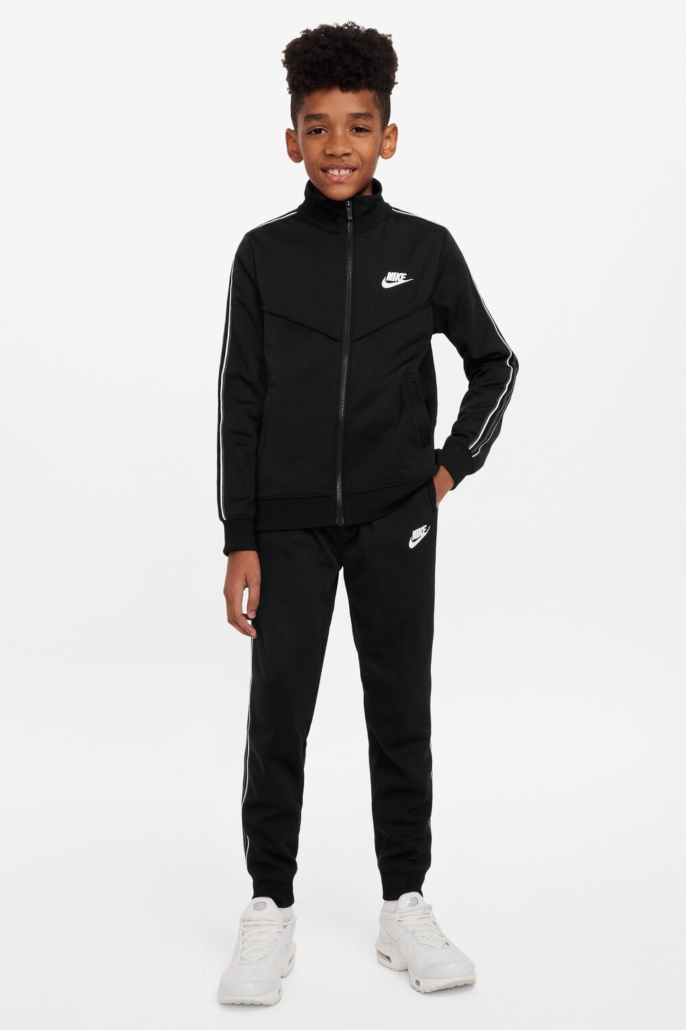 

Спортивный костюм с полосками и застежкой-молнией Nike, черный