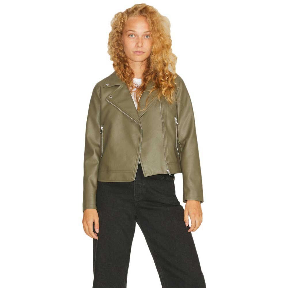 Куртка Jack & Jones Gail Faux Biker Leather JJXX, зеленый