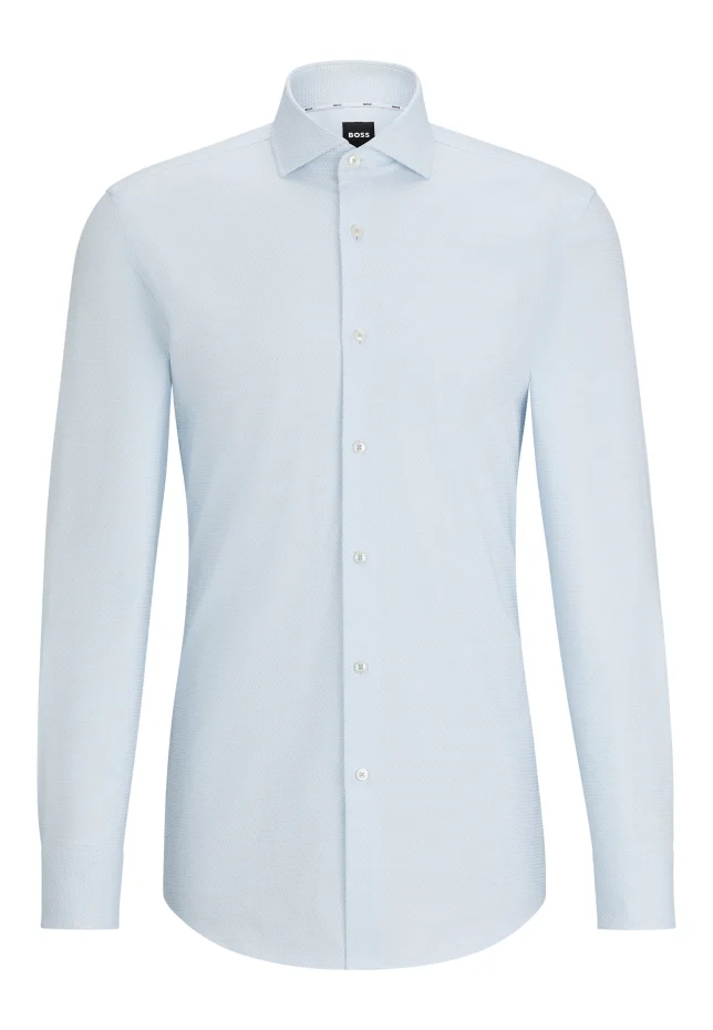 

Деловая рубашка h-hank-spread-c1-222 slim fit Boss, синий