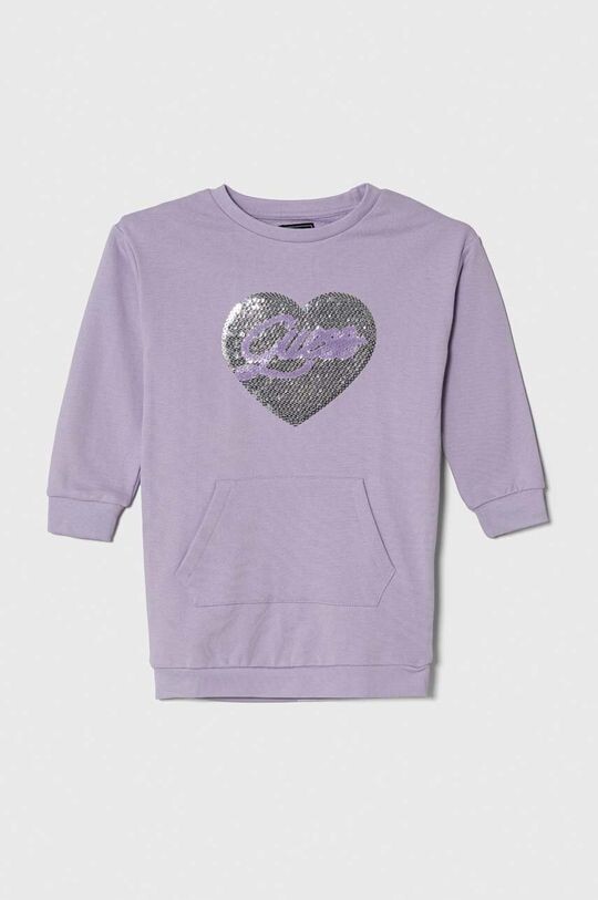 

Платье из хлопка для маленькой девочки Guess, фиолетовый