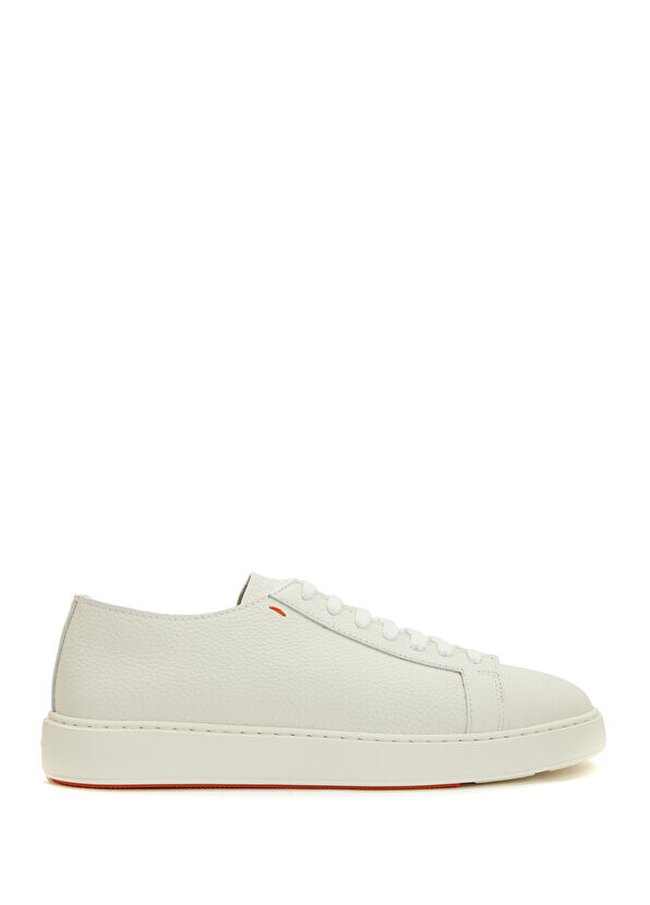 

Белые мужские кожаные кроссовки Santoni