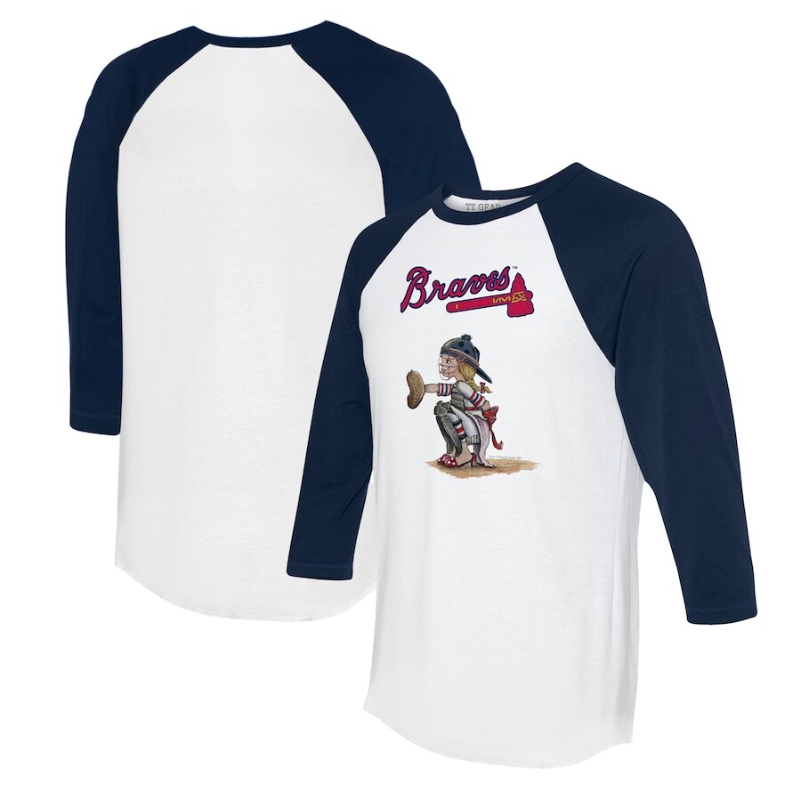 

Футболка с длинным рукавом Tiny Turnip Atlanta Braves, белый