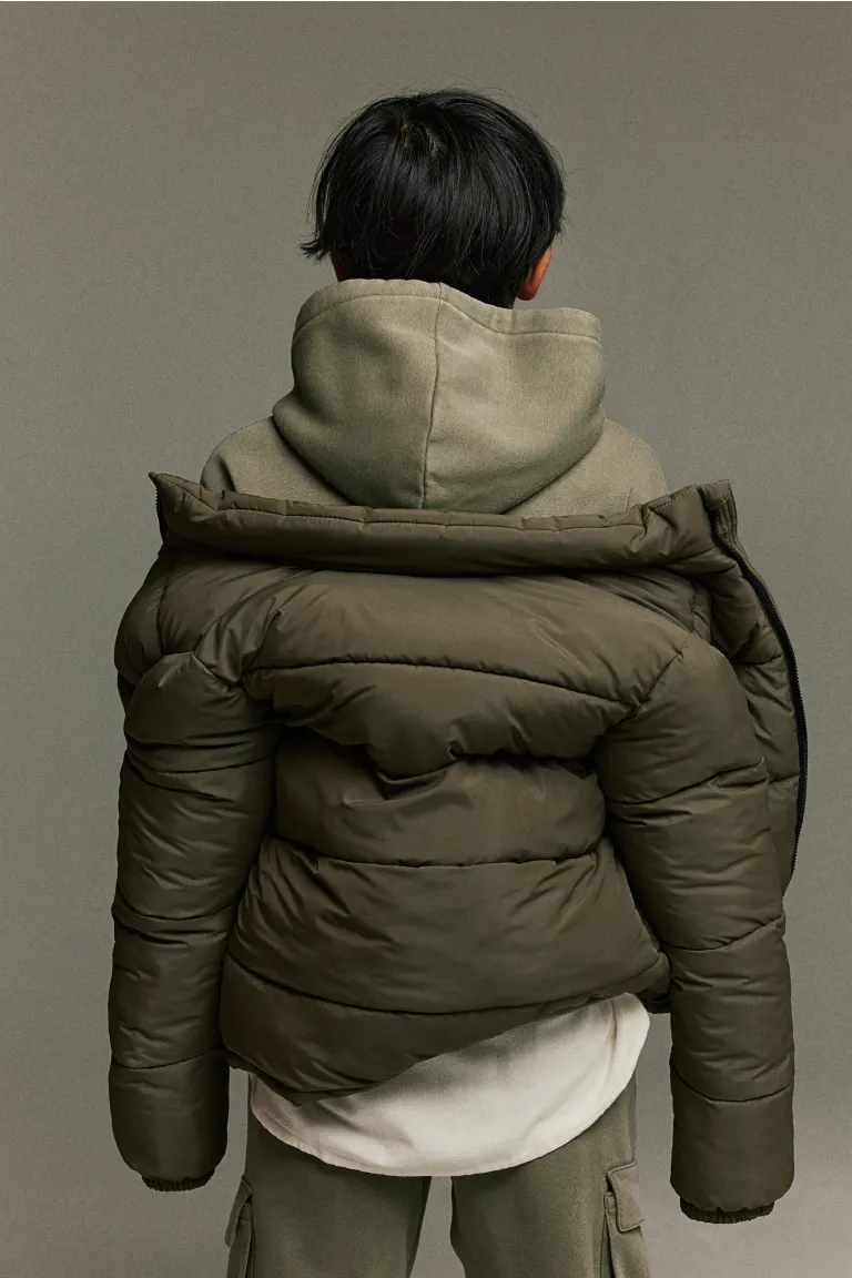 

Стеганая куртка H&M, зеленый