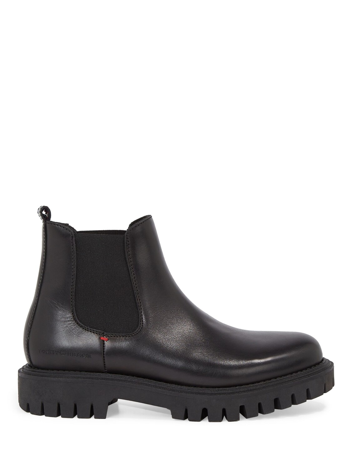 

Tommy Hilfiger Массивные кожаные ботинки челси, Черный, Черный