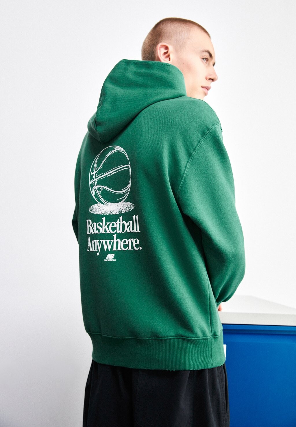 

Толстовка HOOPS HOODIE New Balance, Team Forest Green