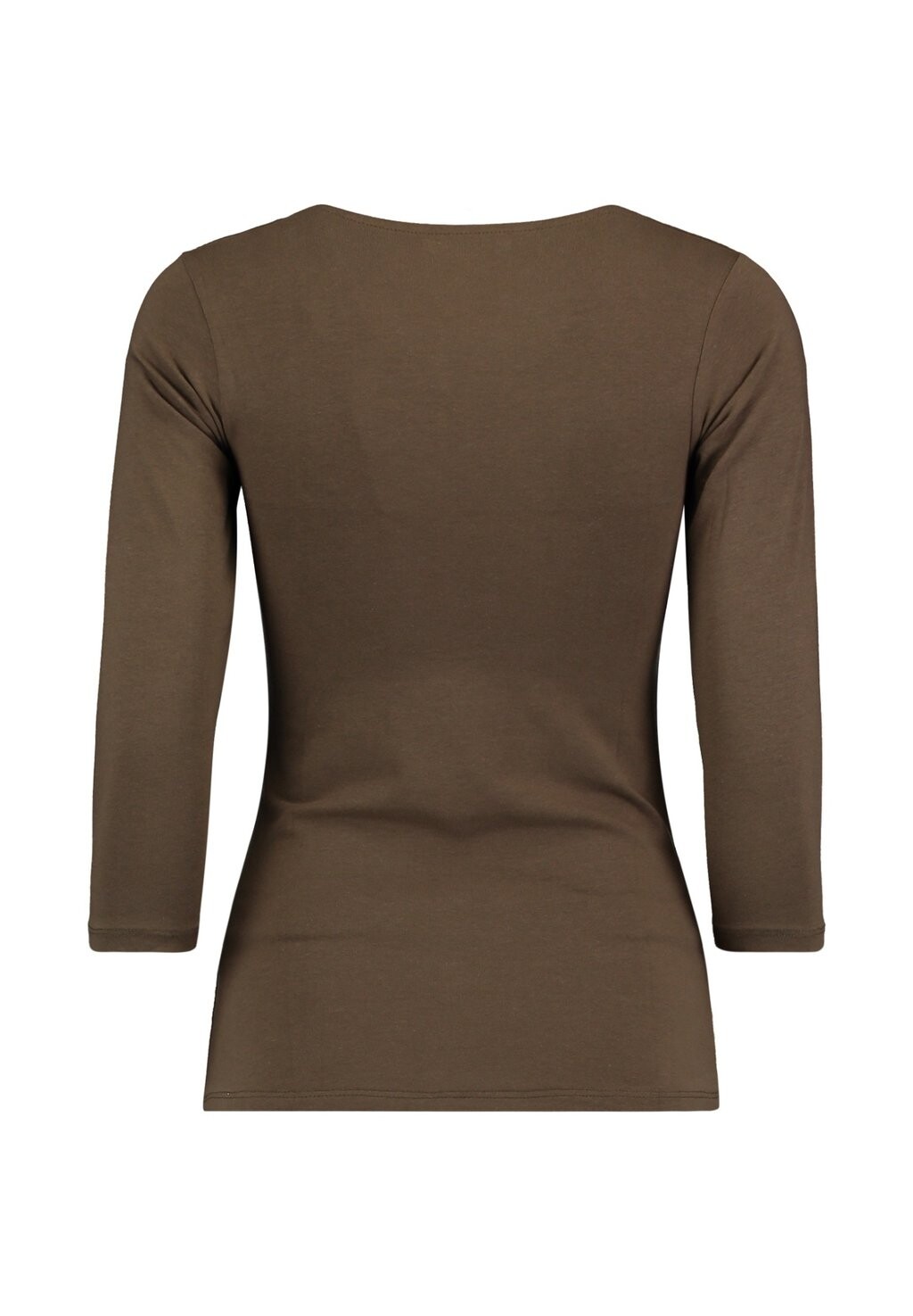 

Топ с длинными рукавами 3/4 ARM 2-ER STÜCK DÜNNES BASIC KARREE STRETCH PAC Hailys, темно-коричневый