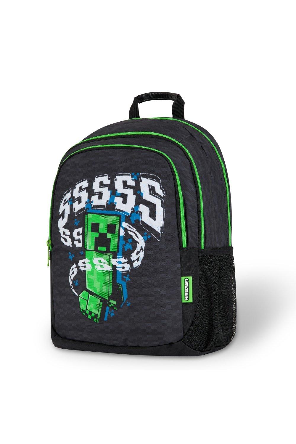 Школьный рюкзак Minecraft, черный мешок minecraft для обуви крипер зеленый