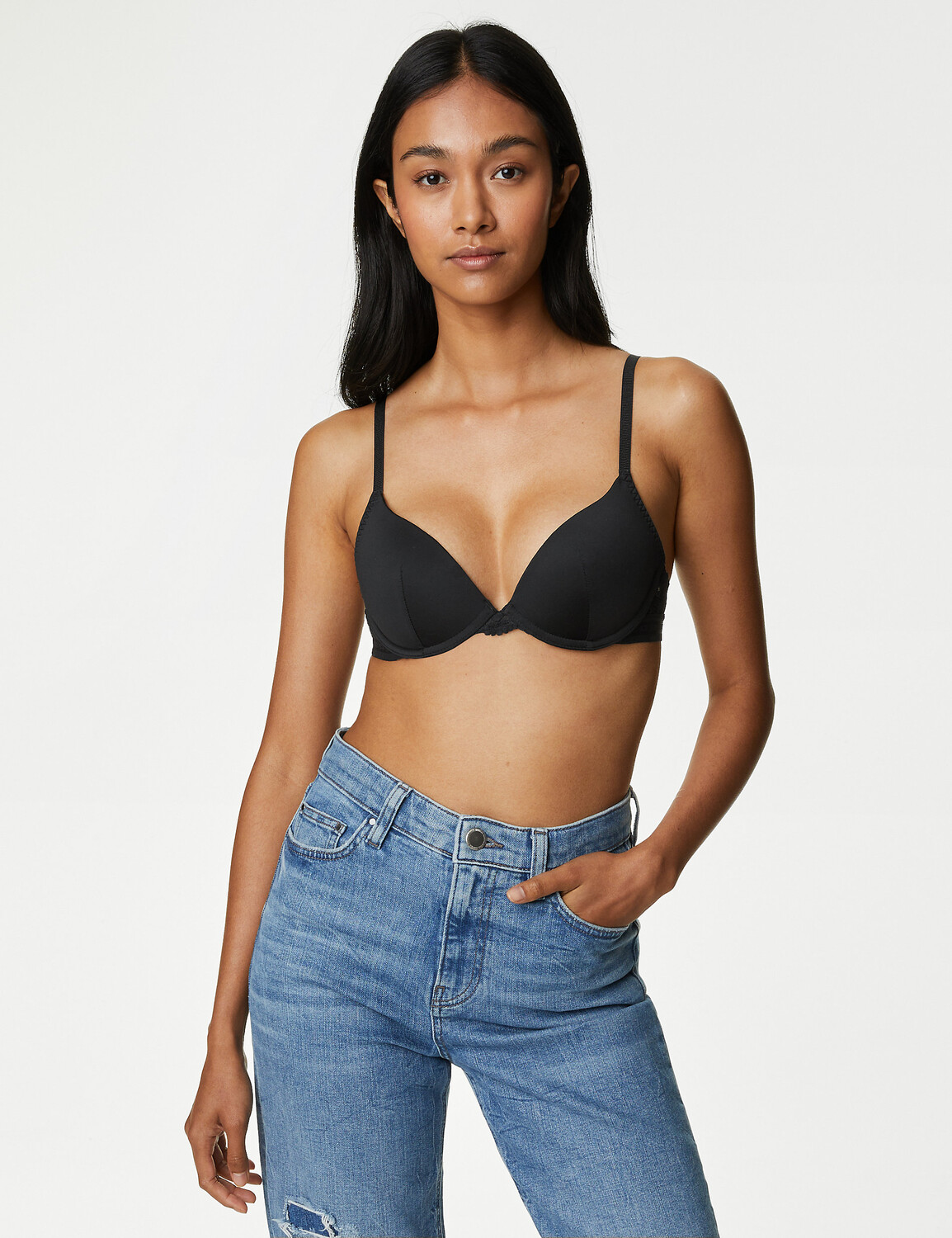 

Бюстгальтер Cleo с глубоким вырезом на косточке A-E B by Boutique, черный