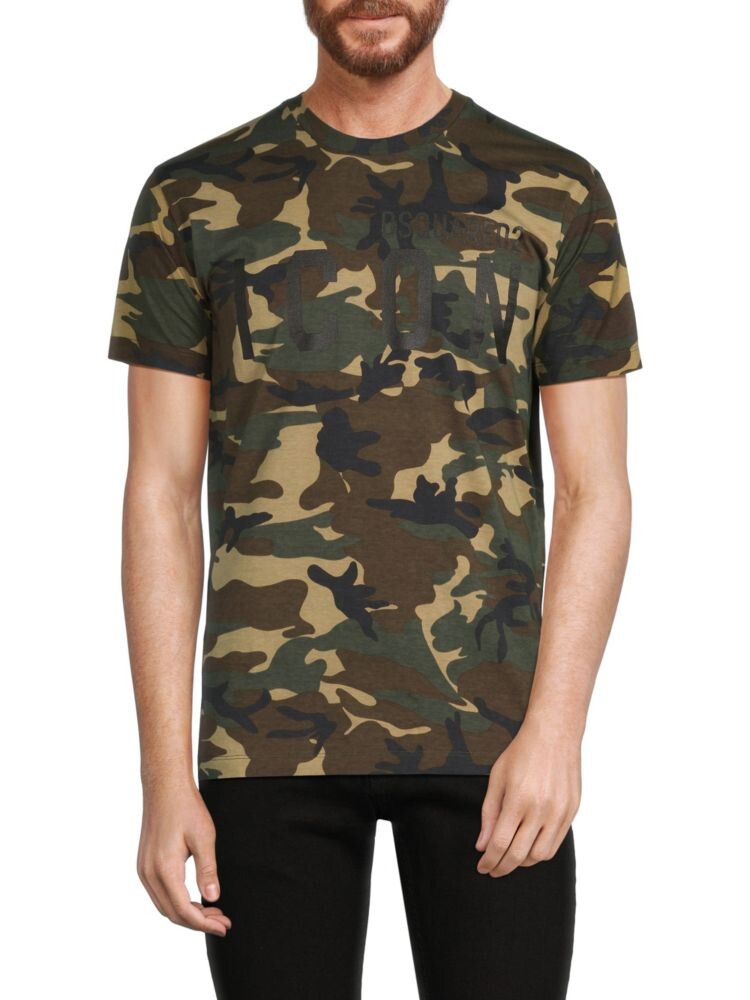 

Футболка с камуфляжным логотипом Dsquared2, цвет Camo