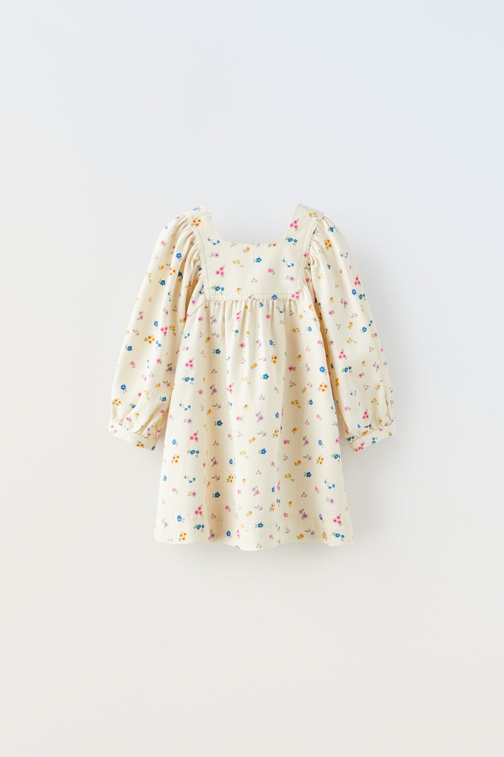 

Платье с цветочным принтом Zara, экрю
