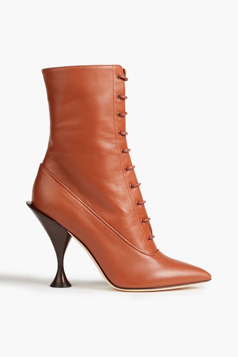 

Кожаные ботильоны на шнуровке Burberry, цвет Tan