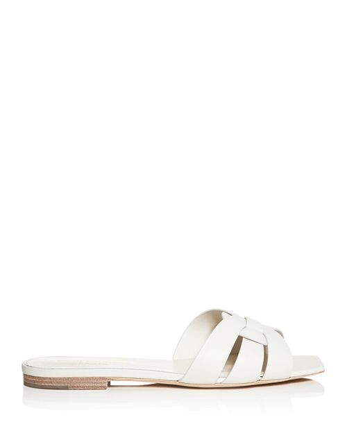 

Мюли Tribute из гладкой кожи Saint Laurent, цвет White
