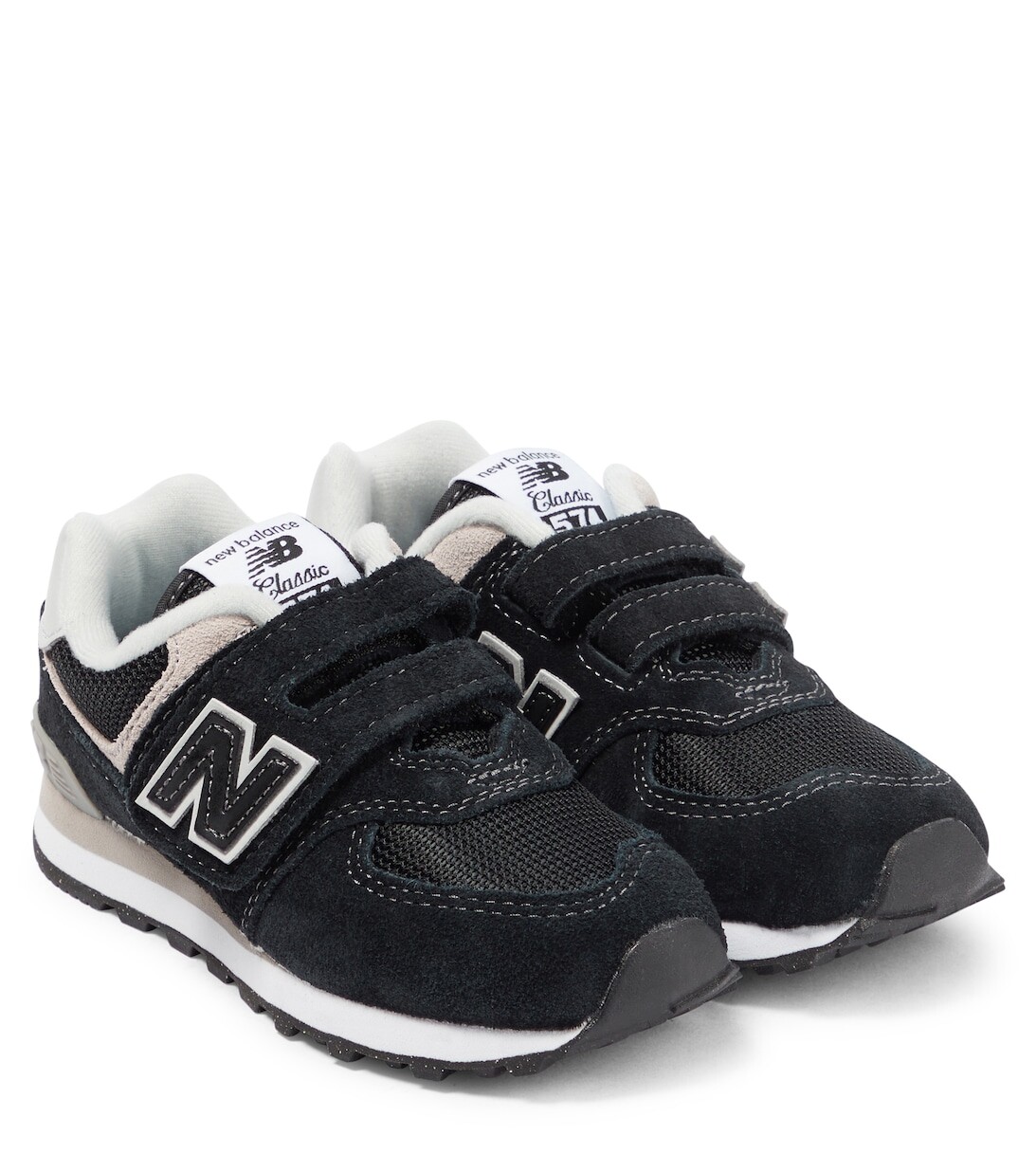 

Замшевые кроссовки 574 Core с крючками и петлями New Balance, черный