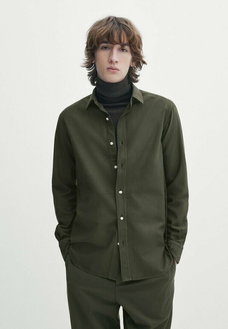 

Рубашка Massimo Dutti, цвет dark green