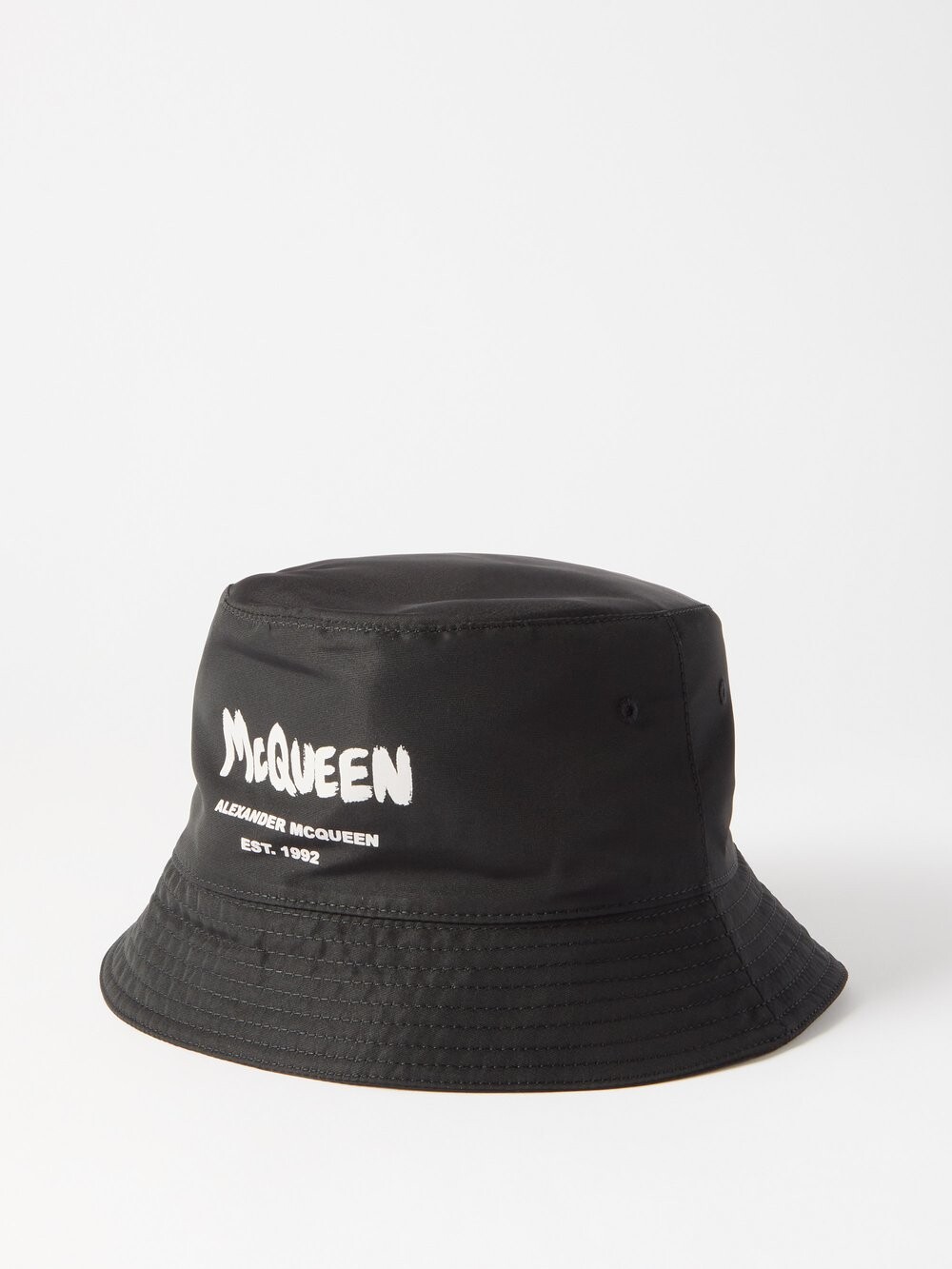 

Парусиновая панама с принтом граффити Alexander McQueen, черный