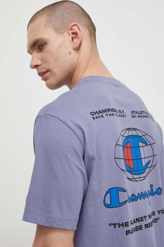 

Хлопковая футболка Champion, фиолетовый