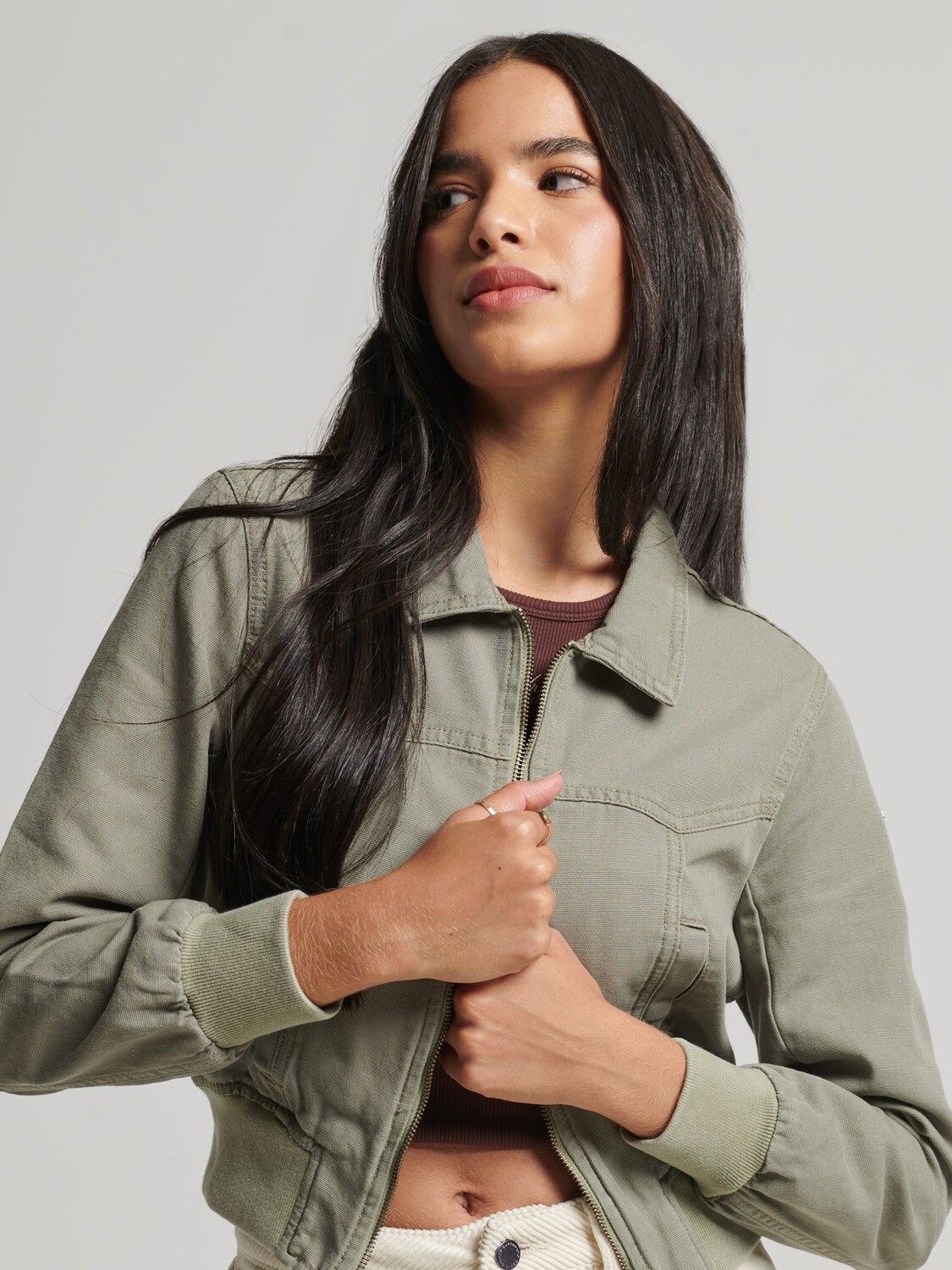 

Холщовая куртка Superdry Indie Club, цвет Soft Sage