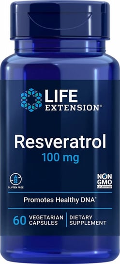 Life Extension, Ресвератрол 100 мг, 60 капсул.