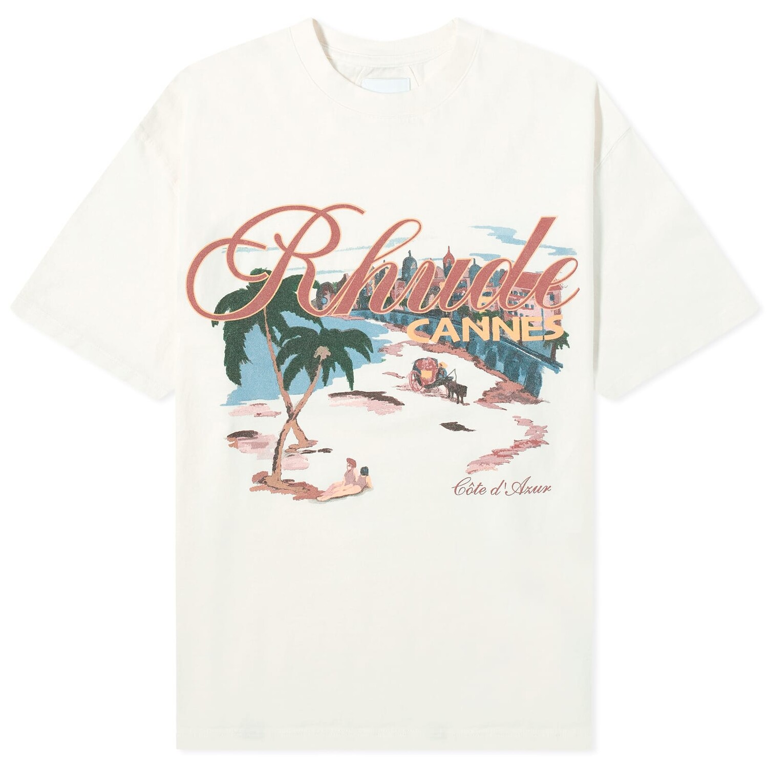 

Футболка Rhude Cannes Beach T-Shirt, цвет Vintage White