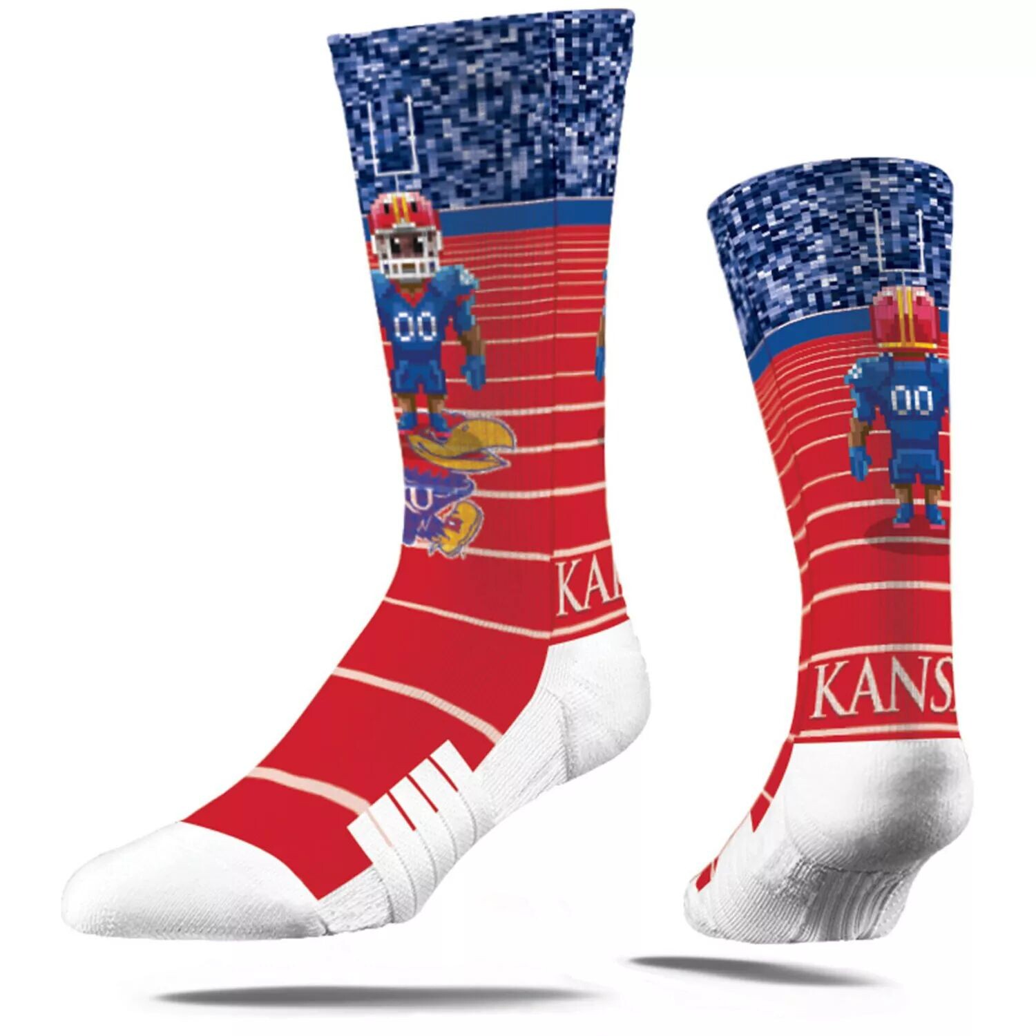 

Молодежные носки Strideline Kansas Jayhawks 8-Bit Crew Unbranded